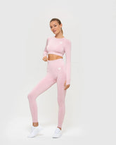 Move Seamless Long Sleeve Crop Top | Light Pink Marl WOMEN'S BEST